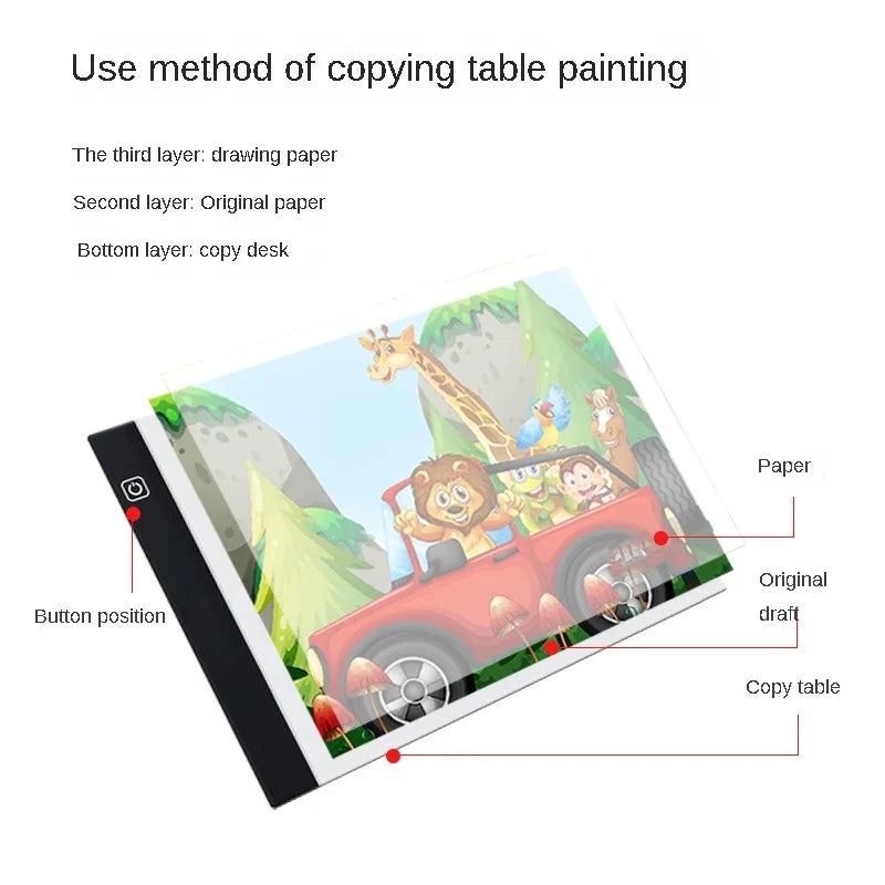 A3/A4/A5 3-Level Dimming Led Drawing Copy Pad Board Children'S Toy Painting Educational Kids Grow Creative Gifts for Children