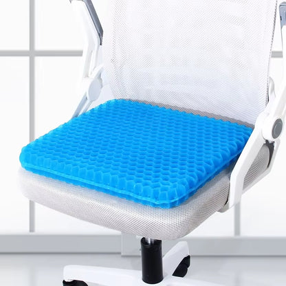 Gel Seat Cushion Summer Breathable Honeycomb Design for Pressure Relief Back Tailbone Pain - Home Office Wheelchair Chair Cars