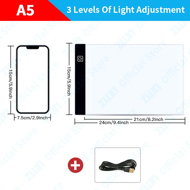 A3/A4/A5 3-Level Dimming Led Drawing Copy Pad Board Children'S Toy Painting Educational Kids Grow Creative Gifts for Children