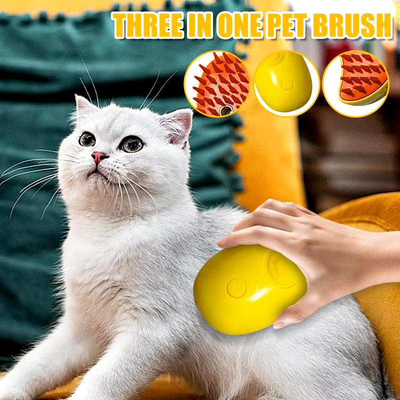 Electric Cat and Dog Grooming Comb with Steam and Water Spray for Bathing and Massage